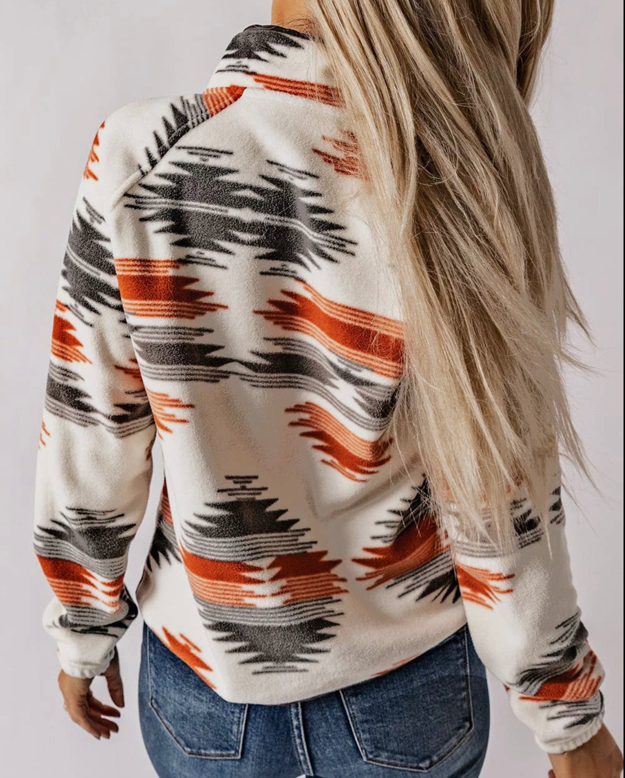 Fleece Aztec Print Jacket